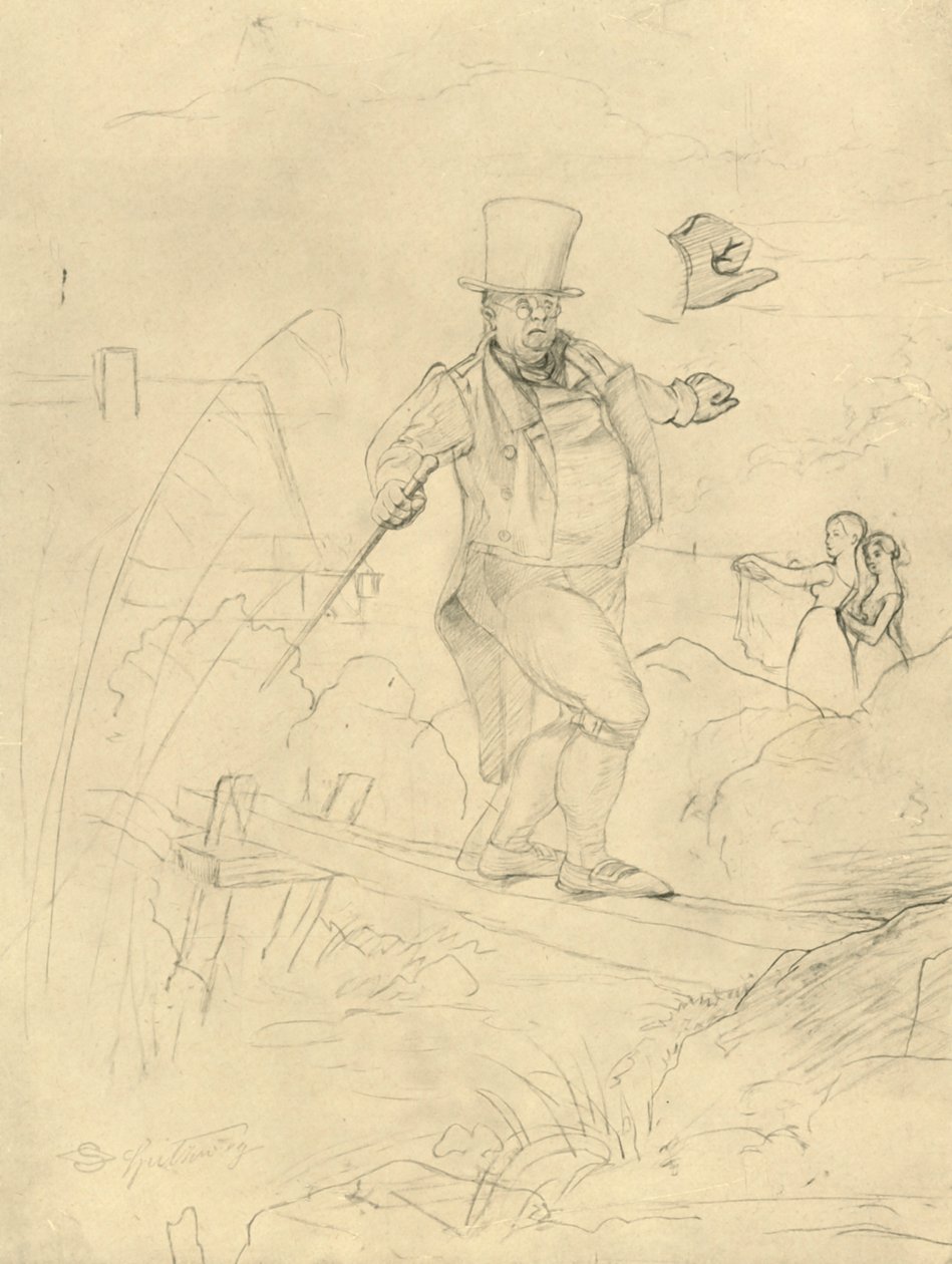 艰难的穿越，19世纪中叶，c1924。 作者 卡尔·斯皮茨维格