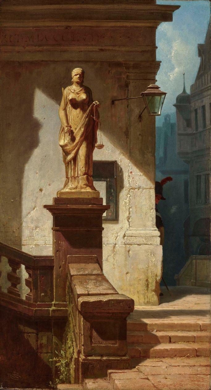 法律的眼睛 Justitia, 1857. 作者 卡尔·斯皮茨维格