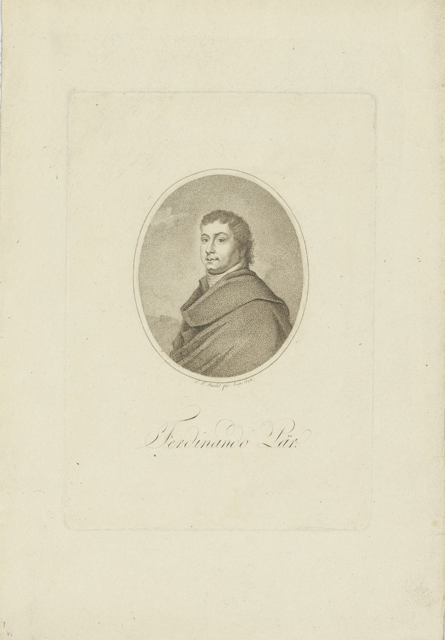 费迪南多·帕（Ferdinando Paer）肖像（1771-1839），1802年。 作者 卡尔·特劳格特·里德尔