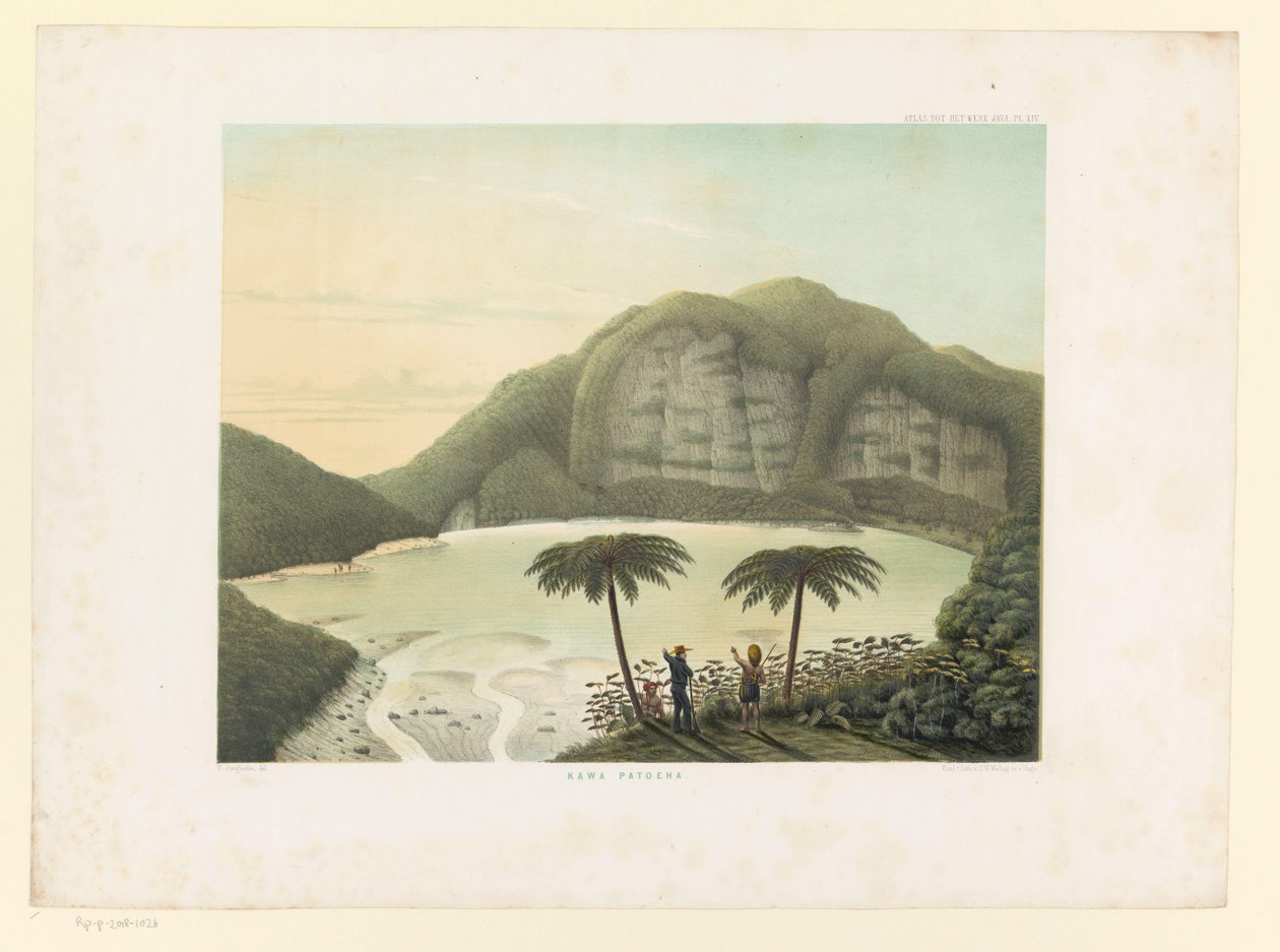 Kawah Putih 火山口湖景
Kawa Patoeha（物品上的标题）
爪哇作品地图集（文物上的系列名称）
包含爪哇十一个风景如画的景观、其形态、种植园和内部结构的板图集 作者 卡尔·威廉·米林（可能）