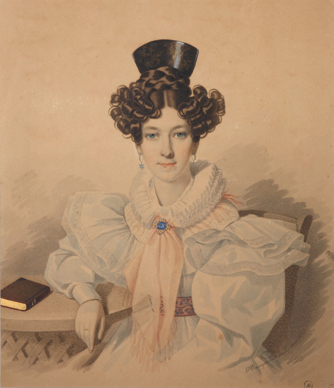 安娜·普拉托诺夫娜·普劳蒂娜（Anna Platonovna Plautina）肖像，1808-1886年，1830年代。 作者 卡尔·冯·汉佩尔恩