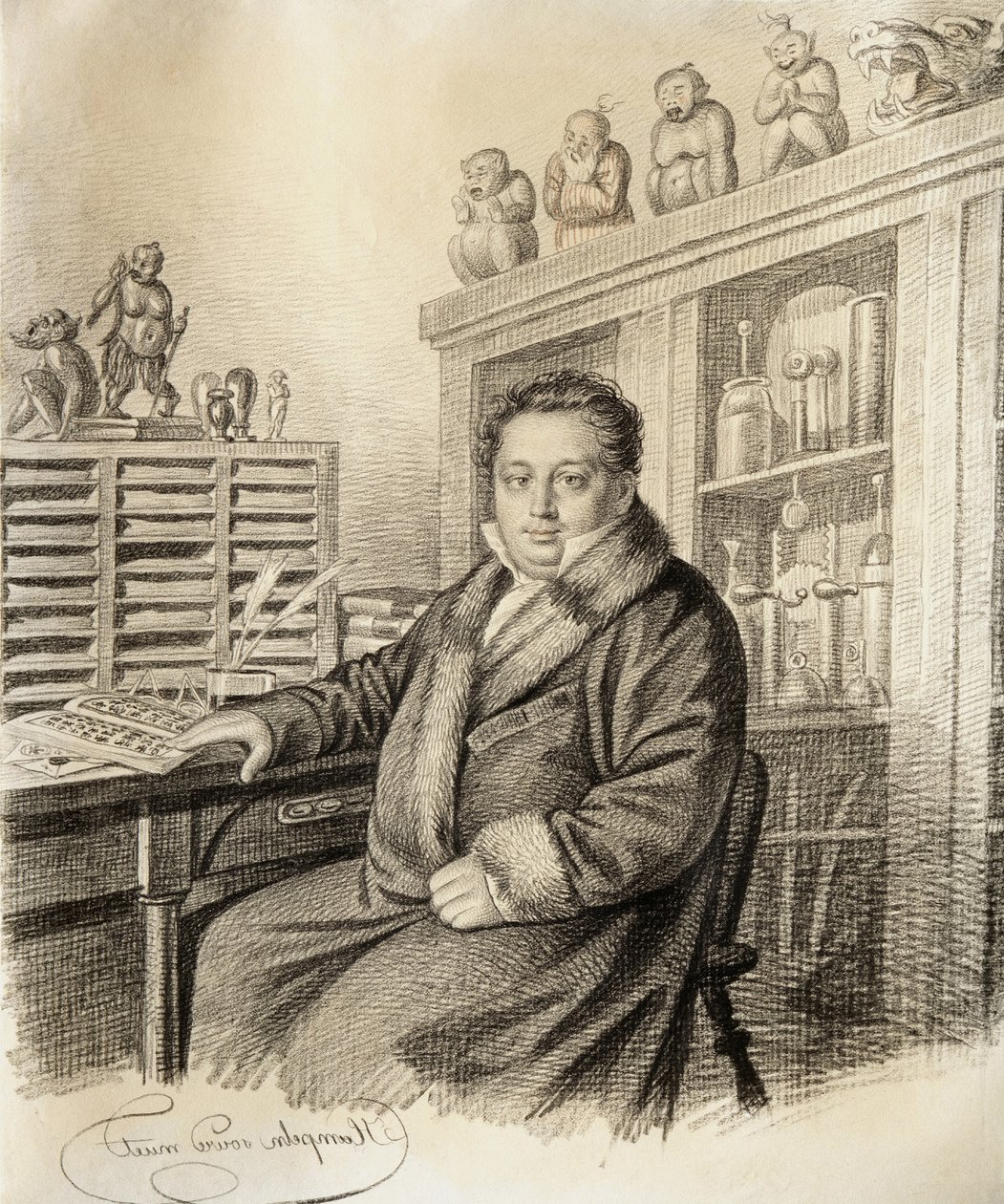保罗·路德维希·保罗·希灵男爵的肖像1786-1837年，摄于1822年。 作者 卡尔·冯·汉佩尔恩