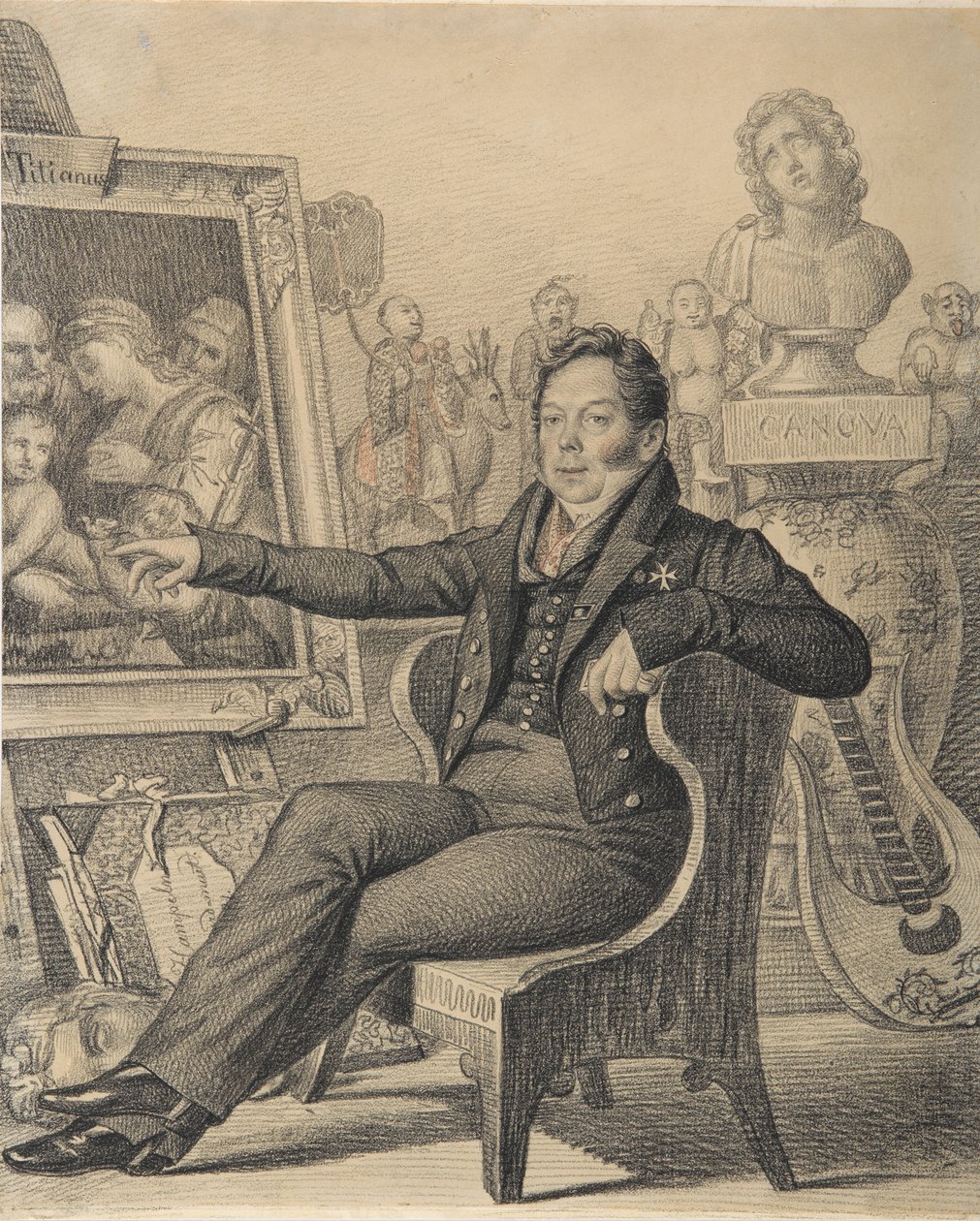 尼基塔·伊万诺维奇·顿杜科夫-科萨科夫伯爵的肖像1776-1857年，1821年。 作者 卡尔·冯·汉佩尔恩