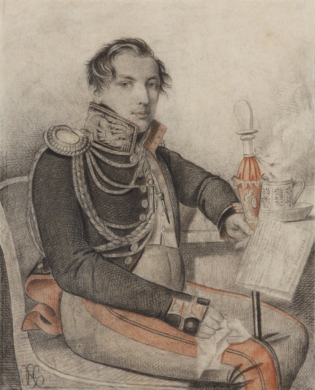 彼得·彼得罗维奇·科诺夫尼岑伯爵（Pyotr Petrovich Konovnitsyn）的画像，1803-1830年，1820年代初期。 作者 卡尔·冯·汉佩尔恩