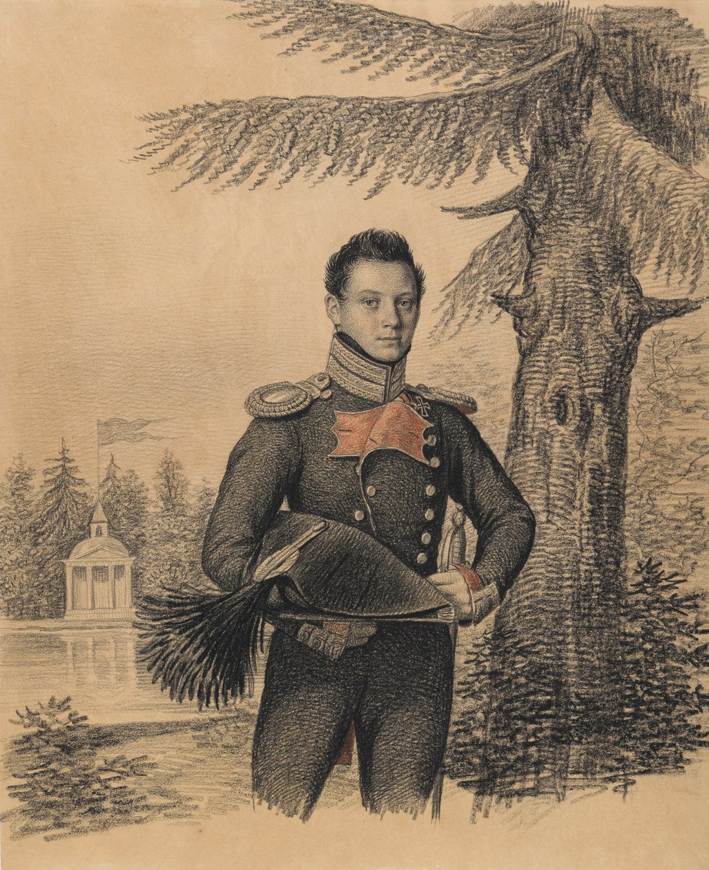 Fyodor Ivanovich Dolgopolov肖像（1792-1856年，1820年代）。 作者 卡尔·冯·汉佩尔恩