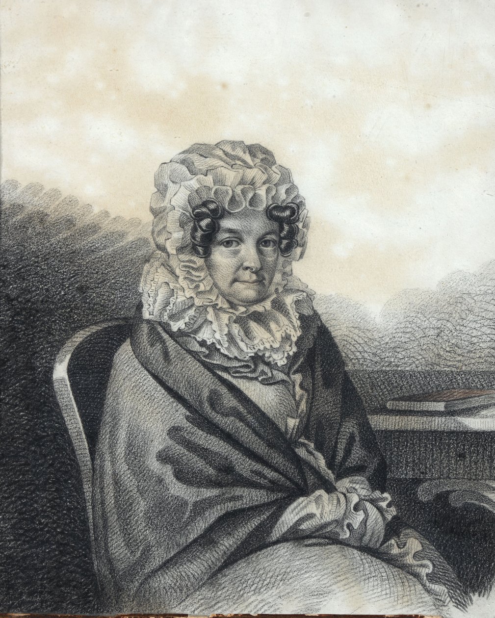 克莉奥佩特拉·彼得罗夫纳·纳什乔基纳（Kleopatra Petrovna Nashchokina）肖像（1777-1828年），内利多娃（NéeNelidova），1820年代。 作者 卡尔·冯·汉佩尔恩