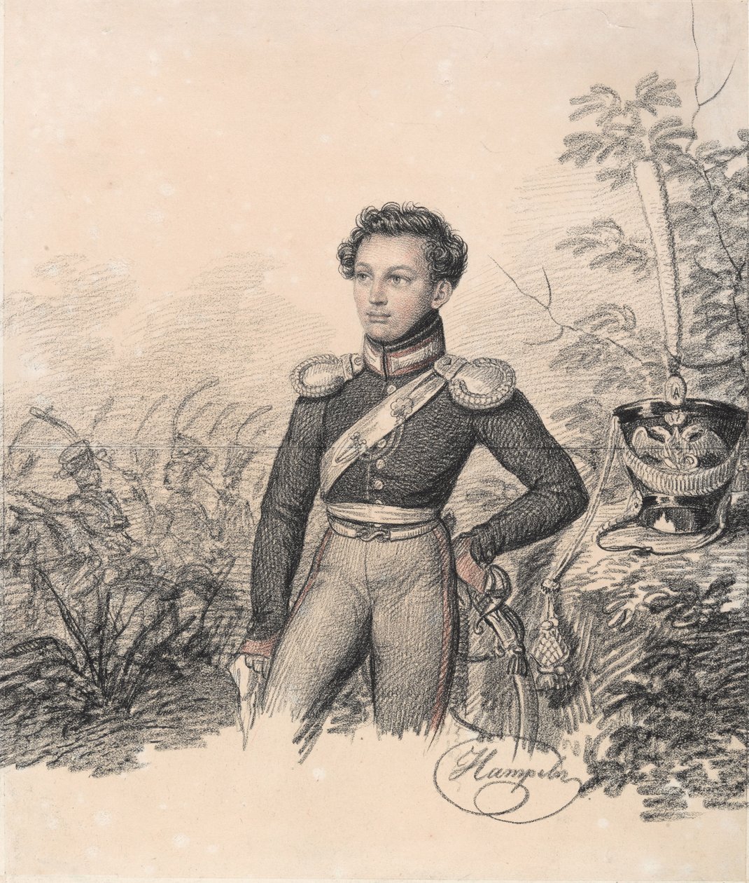 帕维尔·科特鲁比特斯基（Pavel Kotlubitsky）的画像，1810年代末。 作者 卡尔·冯·汉佩尔恩