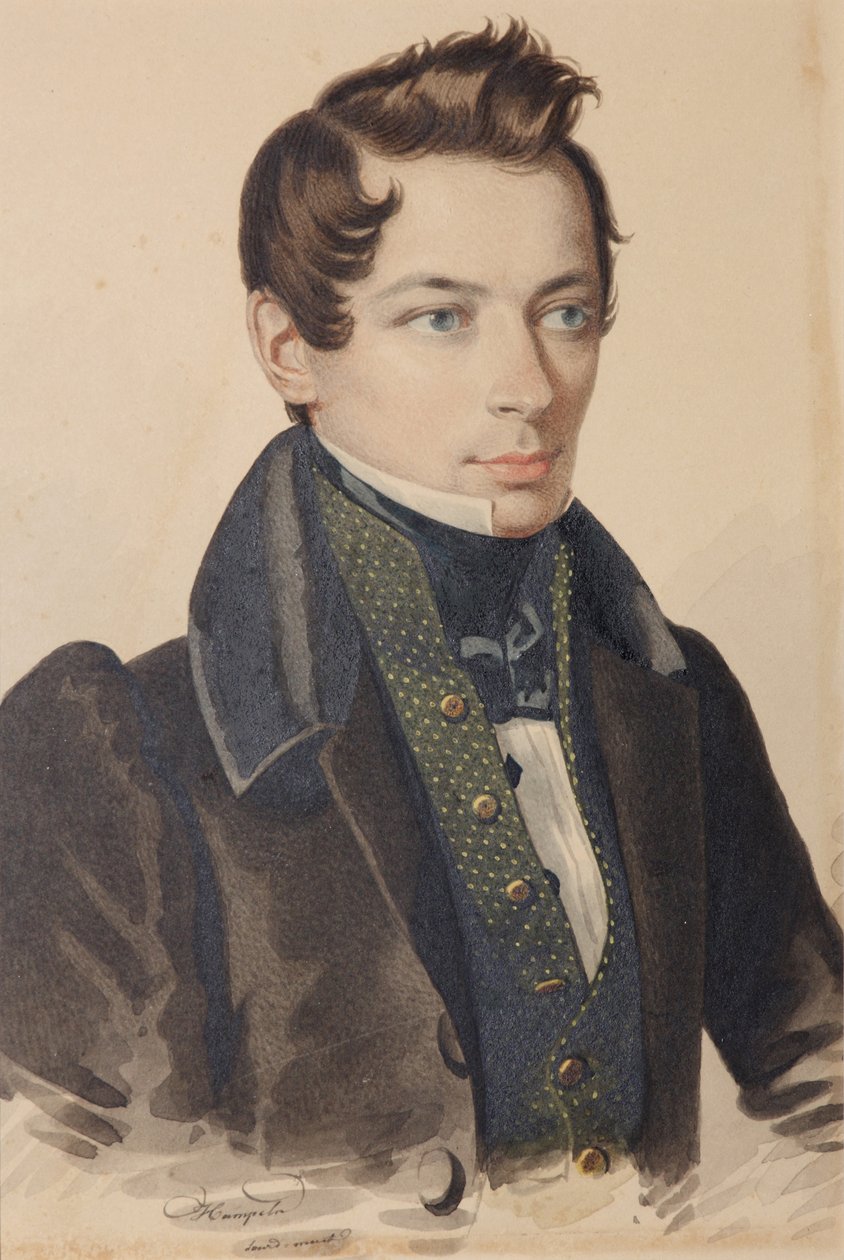 Sergei Fyodorovich Plautin肖像，1798-1881年，1830年代。 作者 卡尔·冯·汉佩尔恩