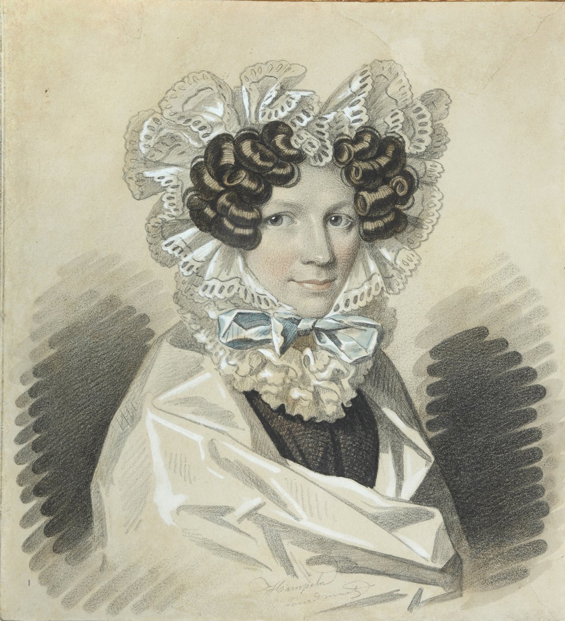 Sofia Kharitonovna Mudrova肖像1786-1833，1820p。 作者 卡尔·冯·汉佩尔恩