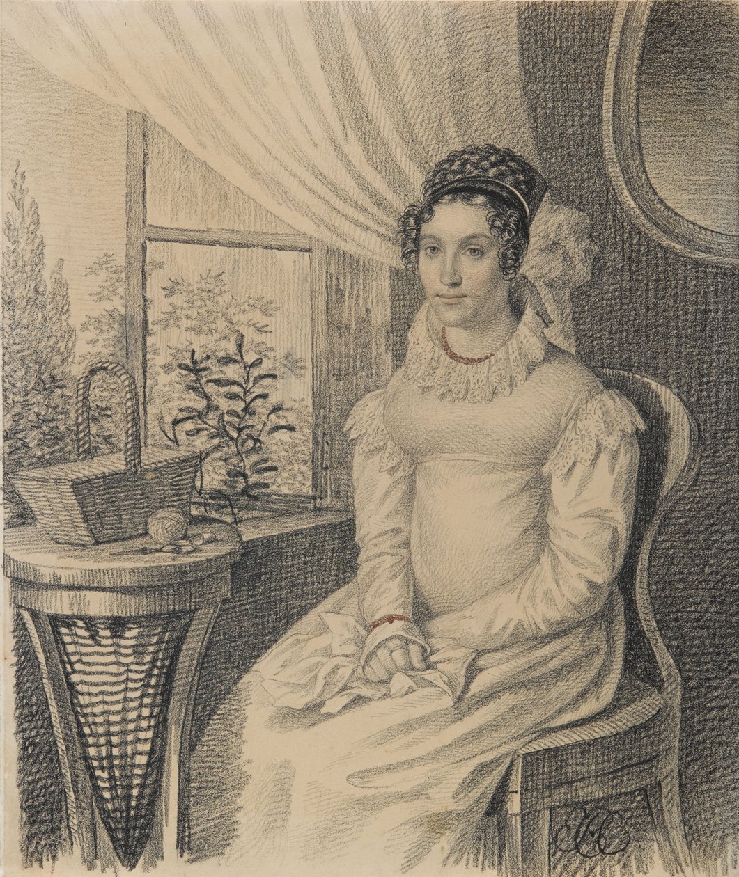 Varvara Alexandrovna Korsakova肖像，1820年代初期。 作者 卡尔·冯·汉佩尔恩
