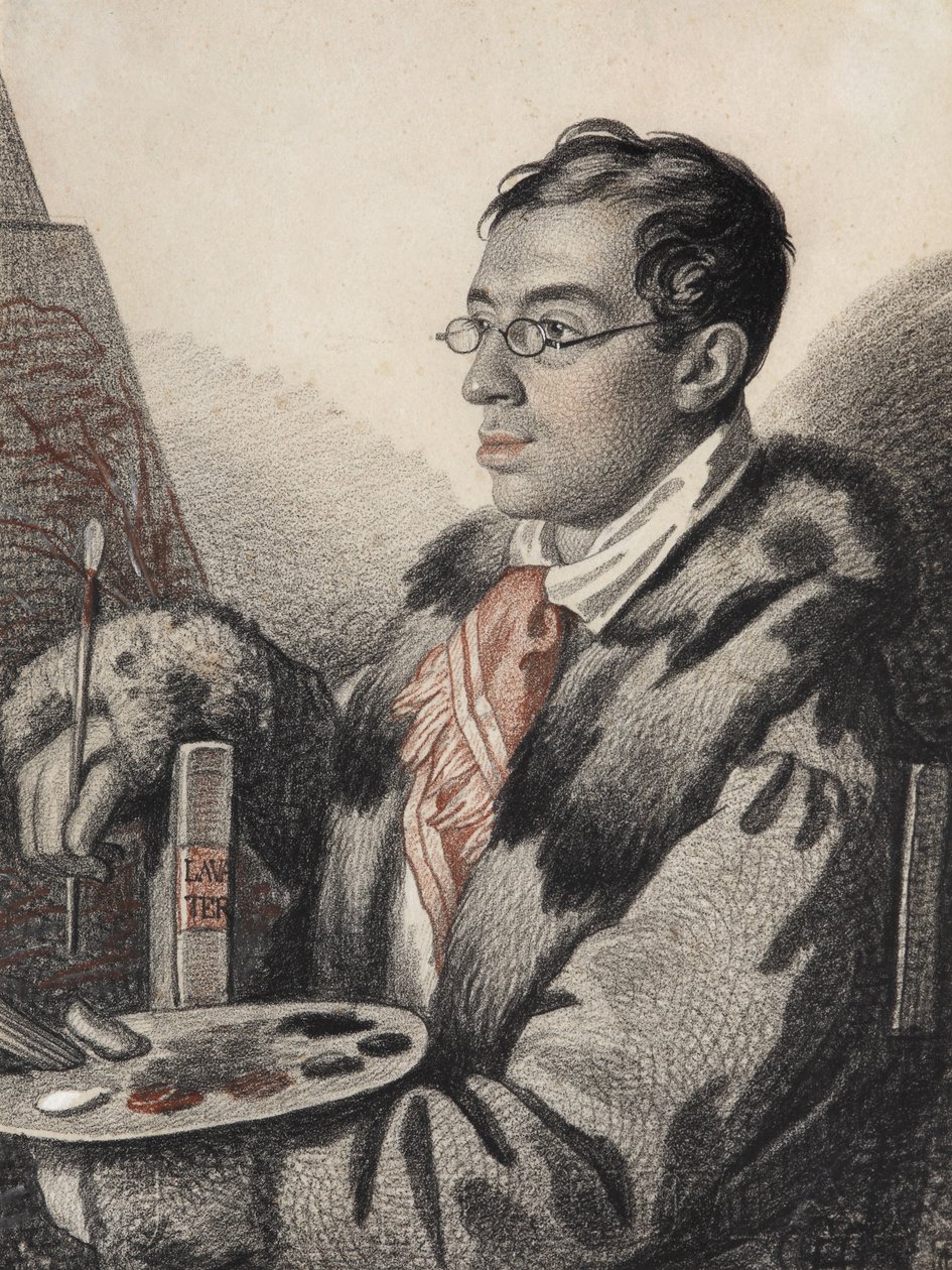自画像，1820-1823年。 作者 卡尔·冯·汉佩尔恩
