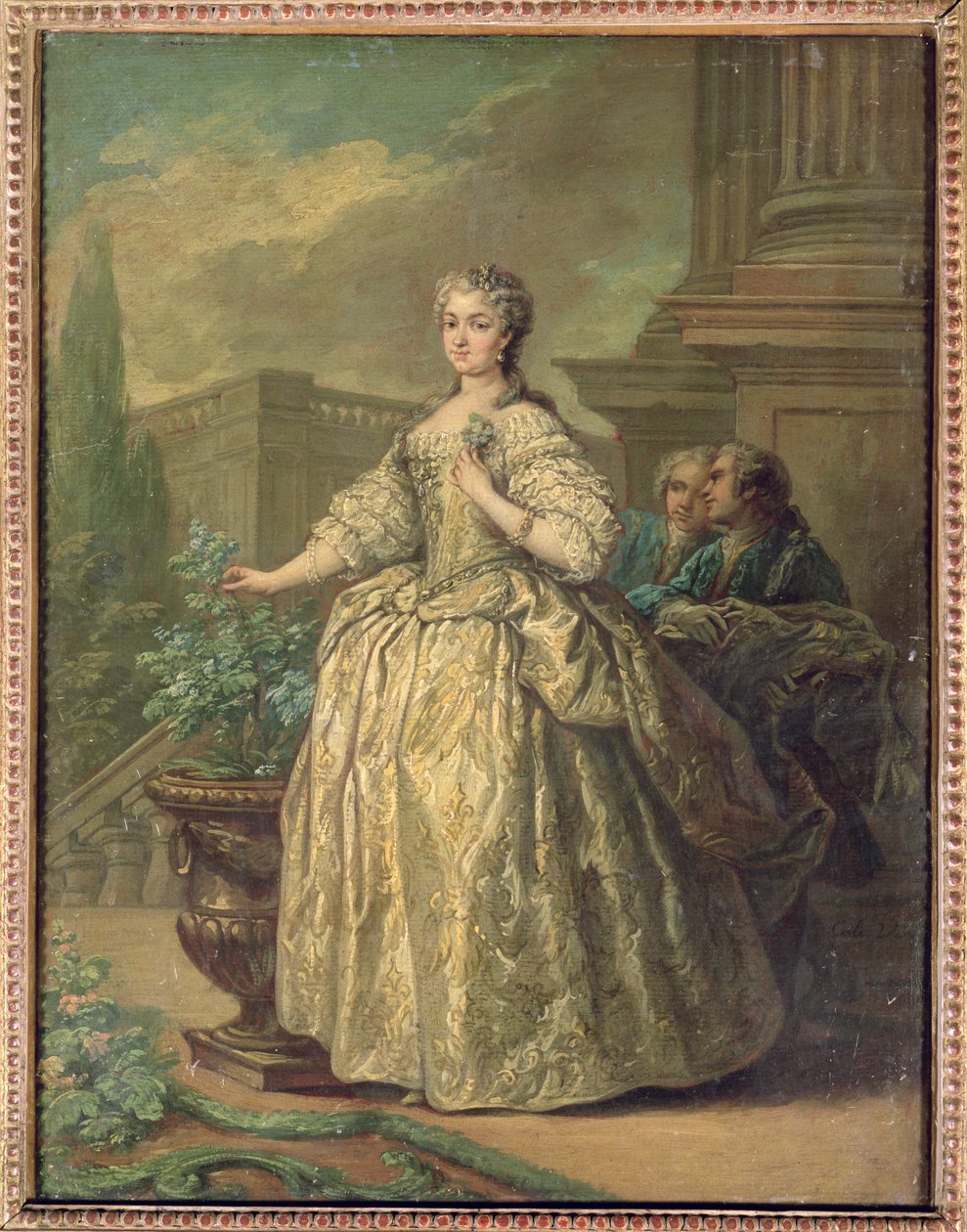 Maria Leszczynska（1703-68）1747（油卡）的肖像 作者 卡尔·范·卢