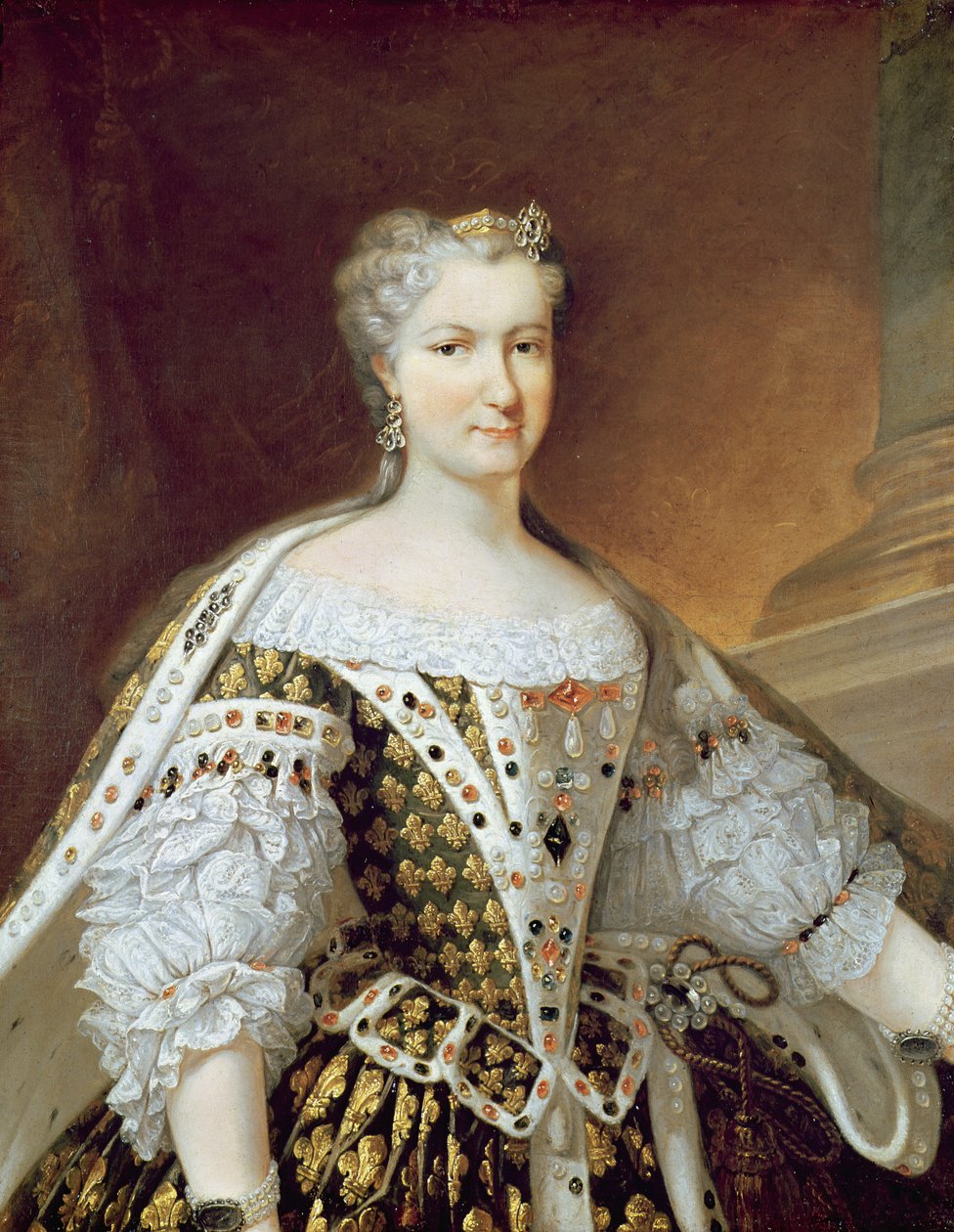Maria Leszczynska，法国女王和纳瓦拉的肖像 作者 卡尔·范·卢