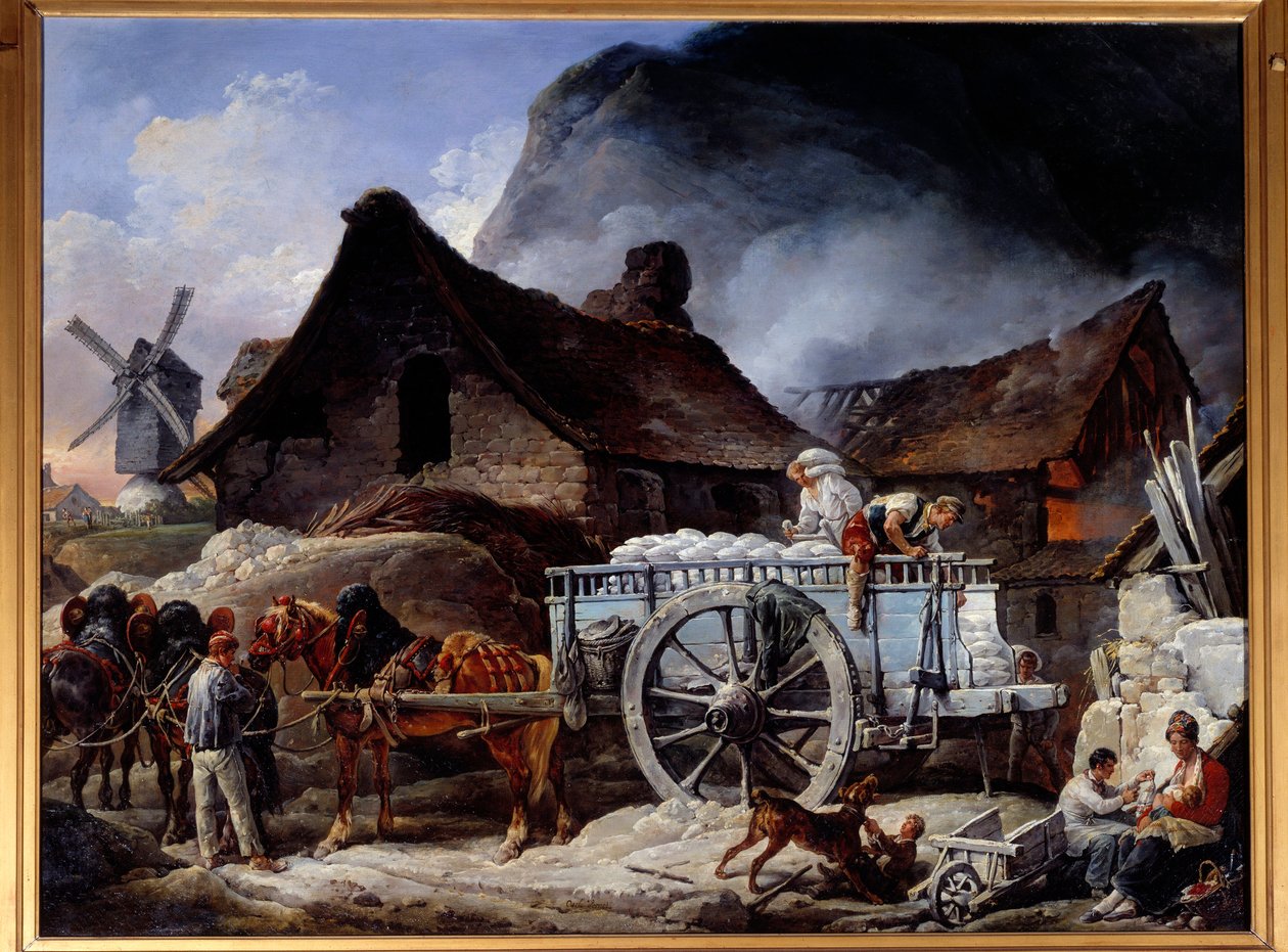 蒙马特的石膏炉由 Antoine dit Carle Vernet (1758-1836) 1825 Fontaine Chaalis 作画。 法国博物馆研究所 作者 卡尔·韦尔内
