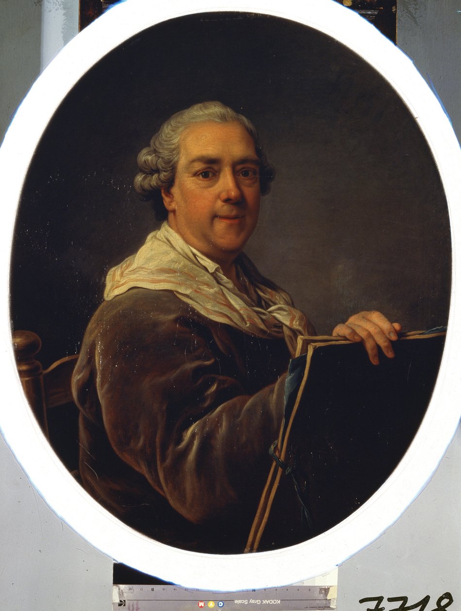Autoportrait（自画像）。卡尔-凡-卢（1705-1765 年）的画作。布面油画，87.5 x 71.5 厘米 作者 卡尔·范·卢