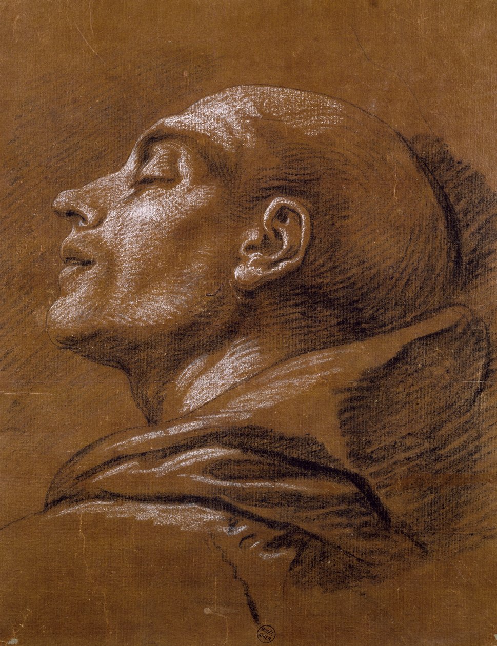 卡勒-凡-卢（1705-1765）的研究，阴沉的画法 作者 卡尔·范·卢