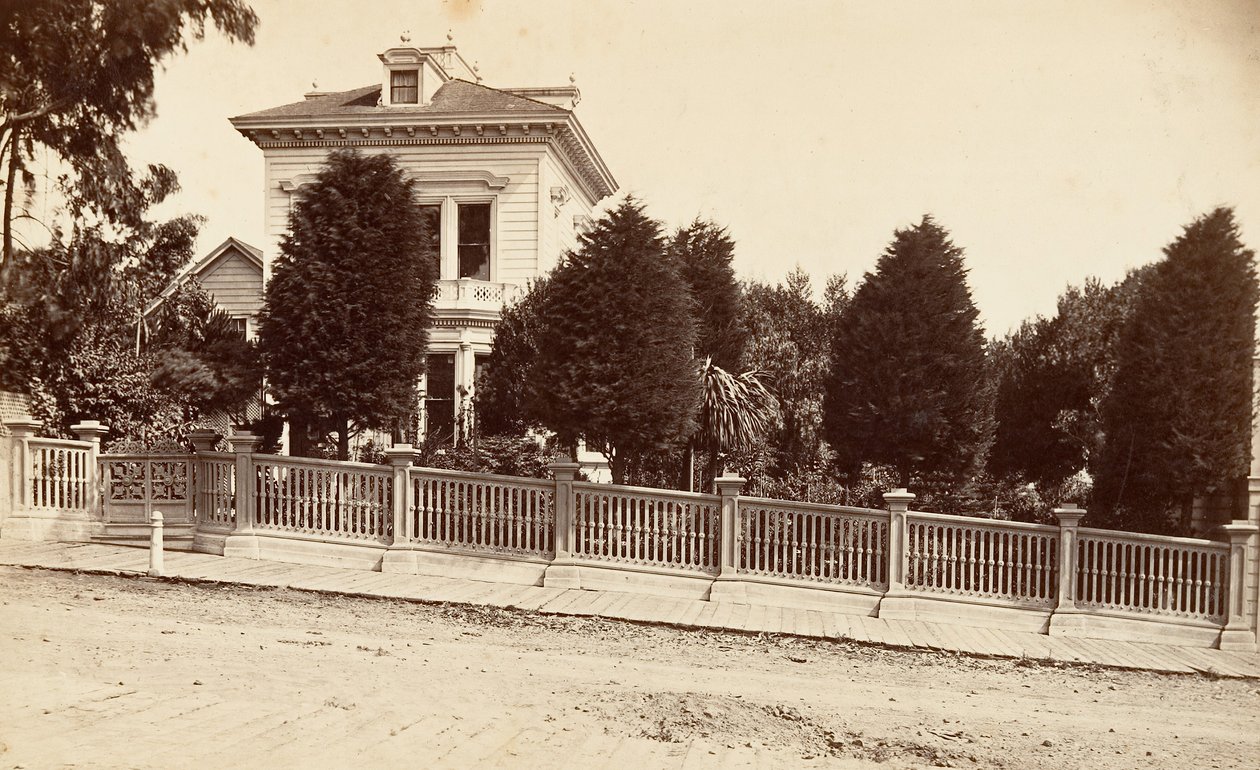查尔斯-伯纳德的住所。加州旧金山橡树街312号，约1876年。 作者 卡尔顿·埃蒙斯·沃特金斯