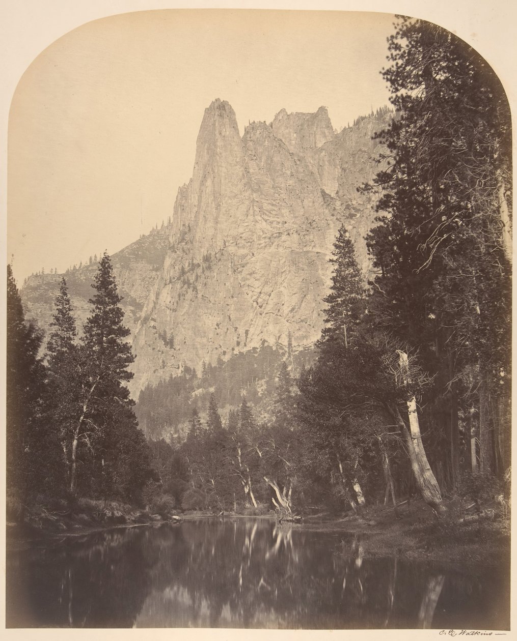 河景，哨兵，3270英尺，1861年。 作者 卡尔顿·埃蒙斯·沃特金斯