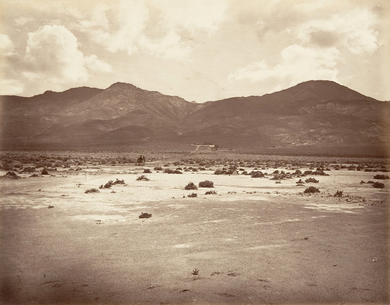 通往苏特罗隧道的路景，1875年，约1876年印刷。 作者 卡尔顿·埃蒙斯·沃特金斯