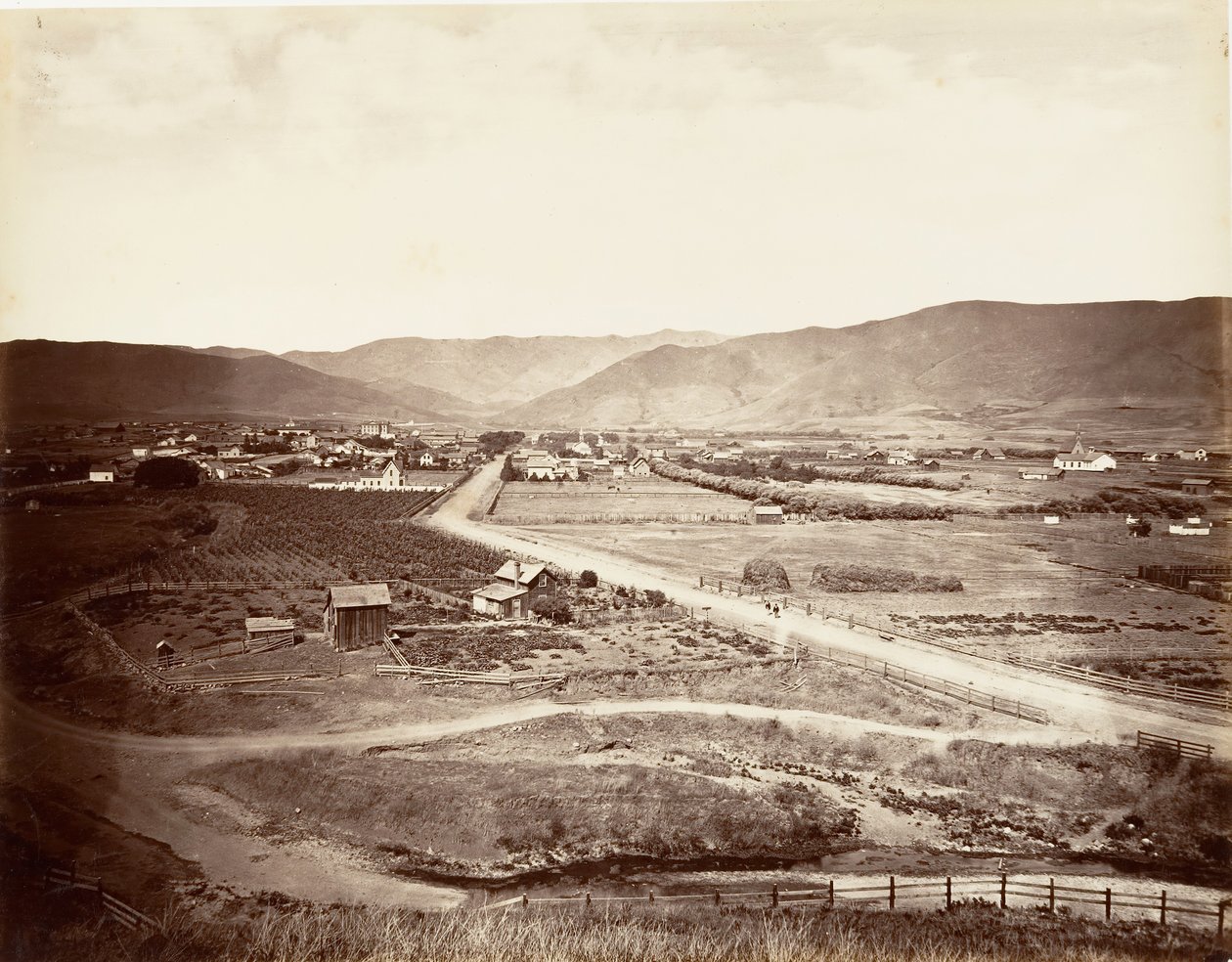 圣路易斯奥比斯波，1876年，约1876年印刷。 作者 卡尔顿·埃蒙斯·沃特金斯