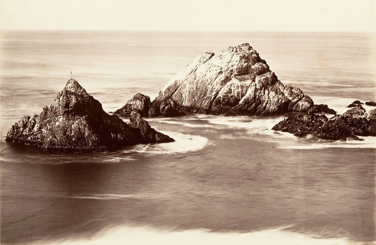 印章岩，1868-69，约1876年印刷。 作者 卡尔顿·埃蒙斯·沃特金斯