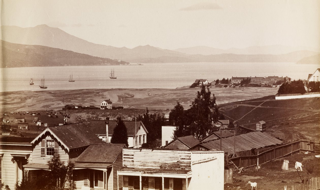 旧金山的索萨利托（Sausalito），塔马尔派（Tamalpais）和理查森湾（Richardson&39;s Bay） 作者 卡尔顿·沃特金斯