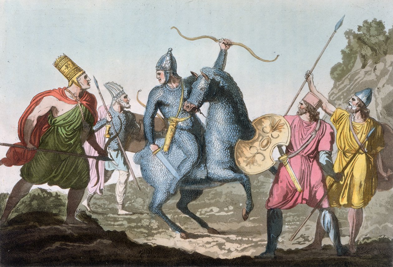 阿萨纳德王朝的军事服饰，1821年 作者 卡洛·波提切利（Carlo Botticelli）