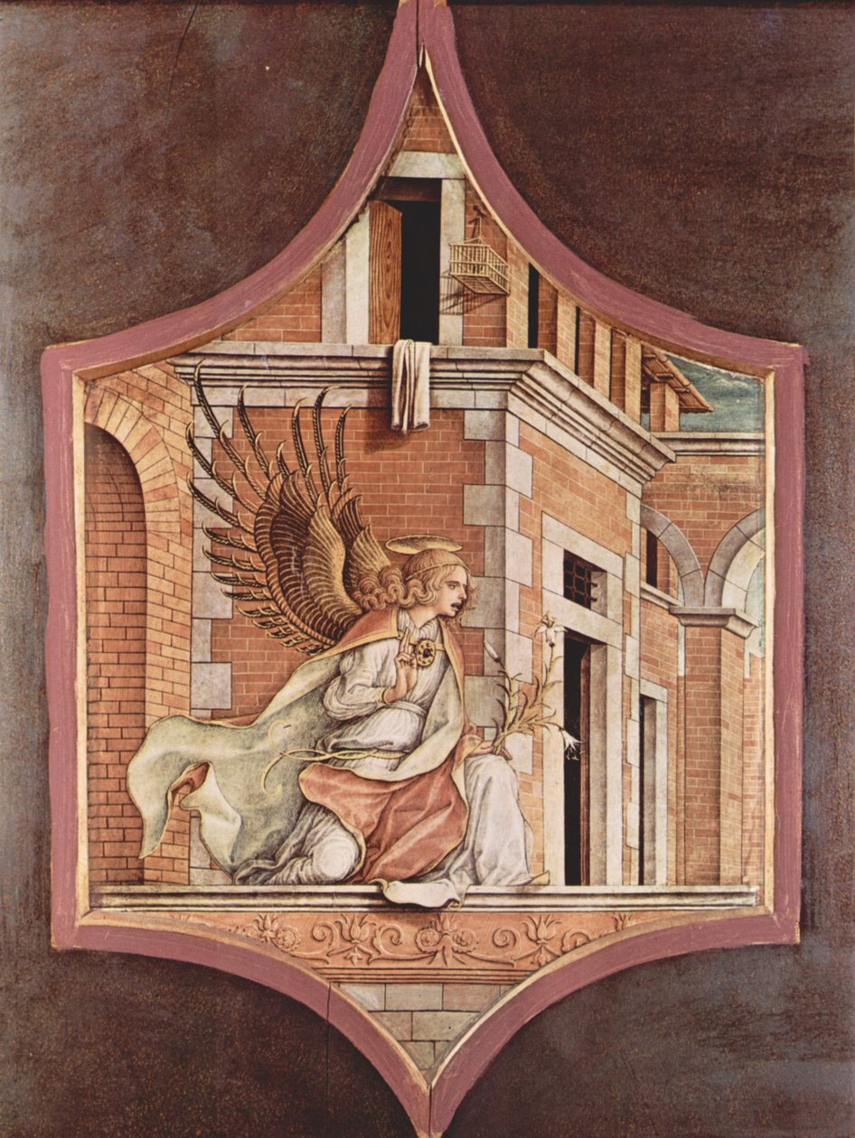 祭坛三联画，左塔 作者 卡洛·克里维利（Carlo Crivelli）