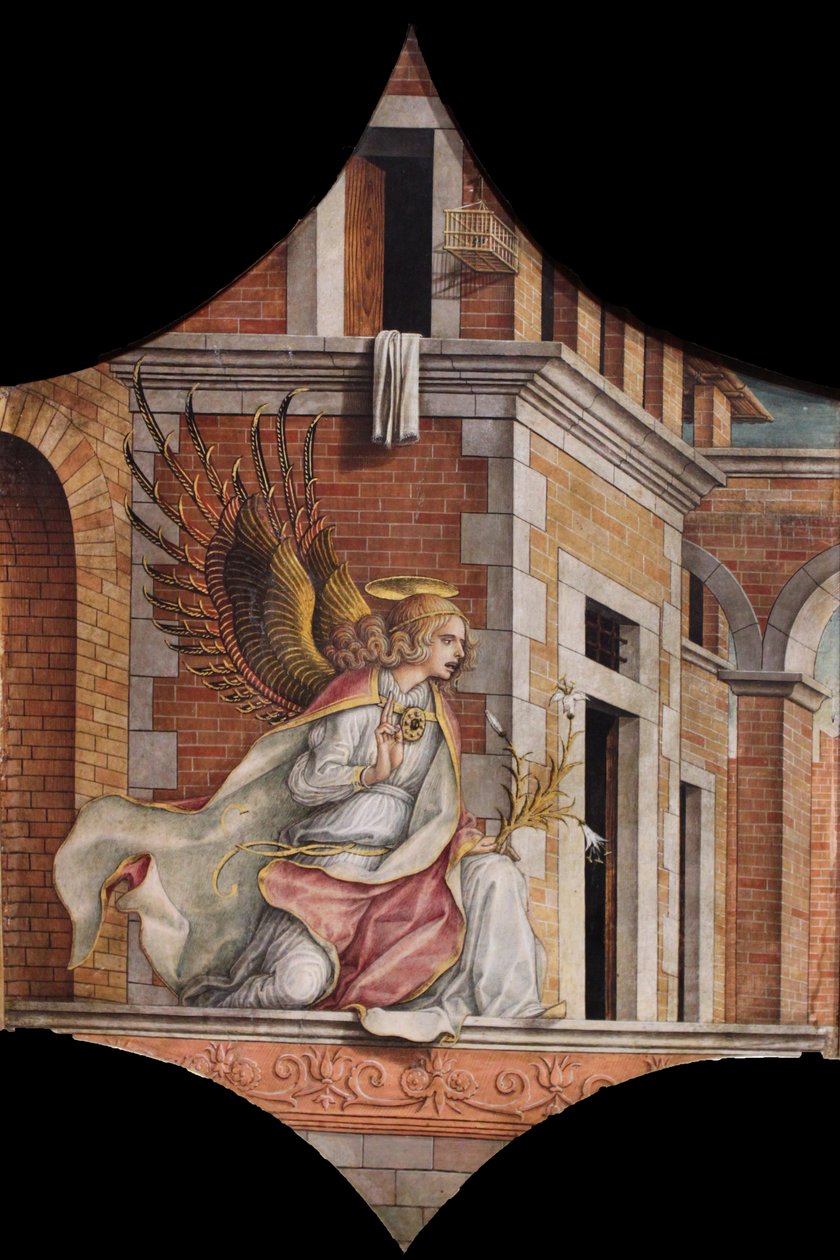 祭坛三联画，左塔 作者 卡洛·克里维利（Carlo Crivelli）
