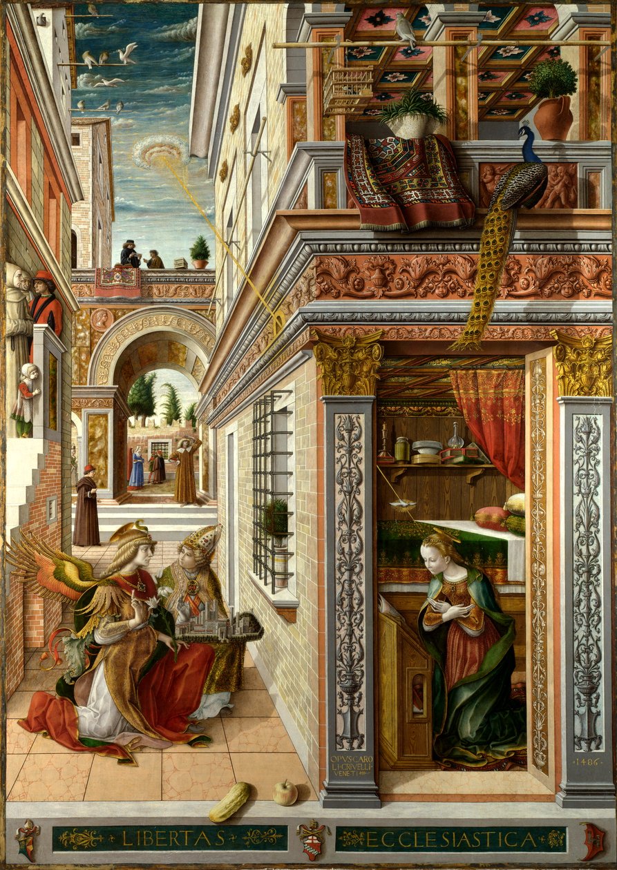 与圣Emidius的报喜 作者 卡洛·克里维利（Carlo Crivelli）