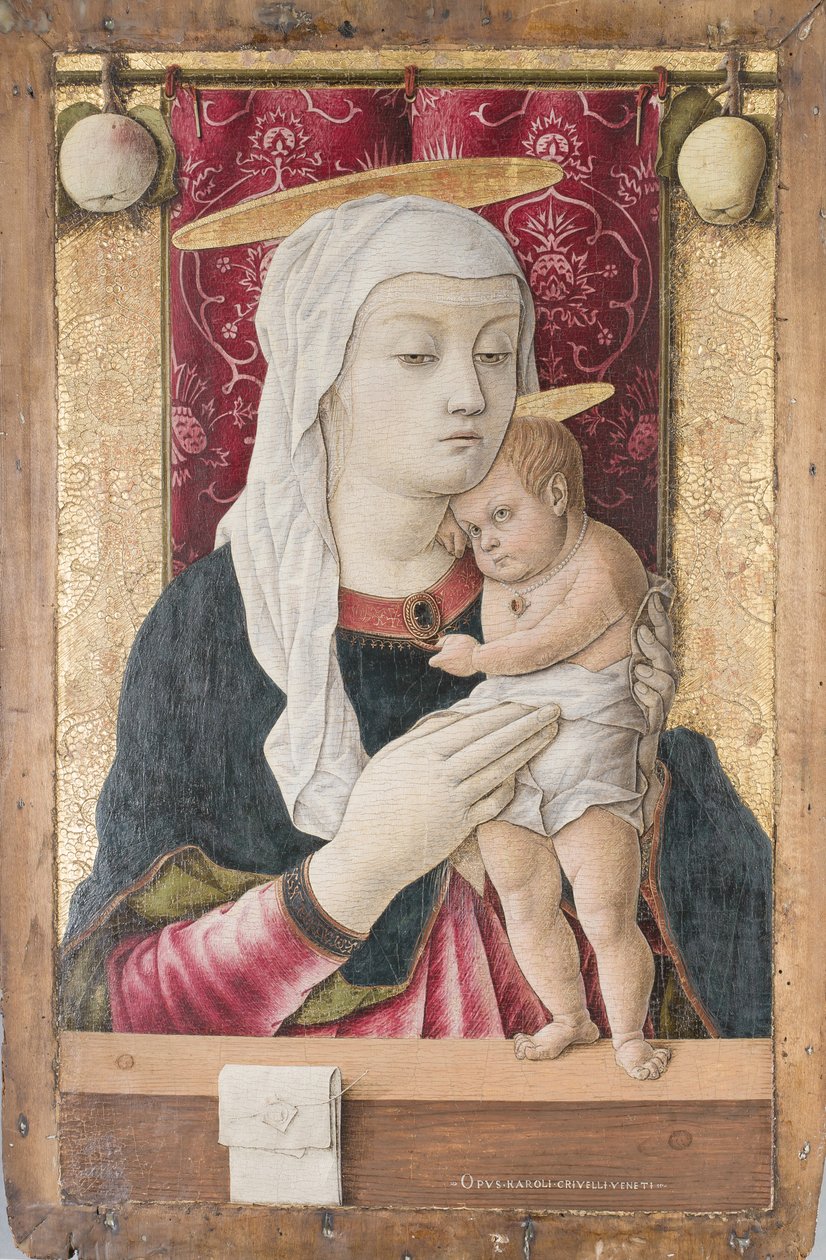 麦当娜和儿童，c.1468（面板上的油和油） 作者 卡洛·克里维利（Carlo Crivelli）