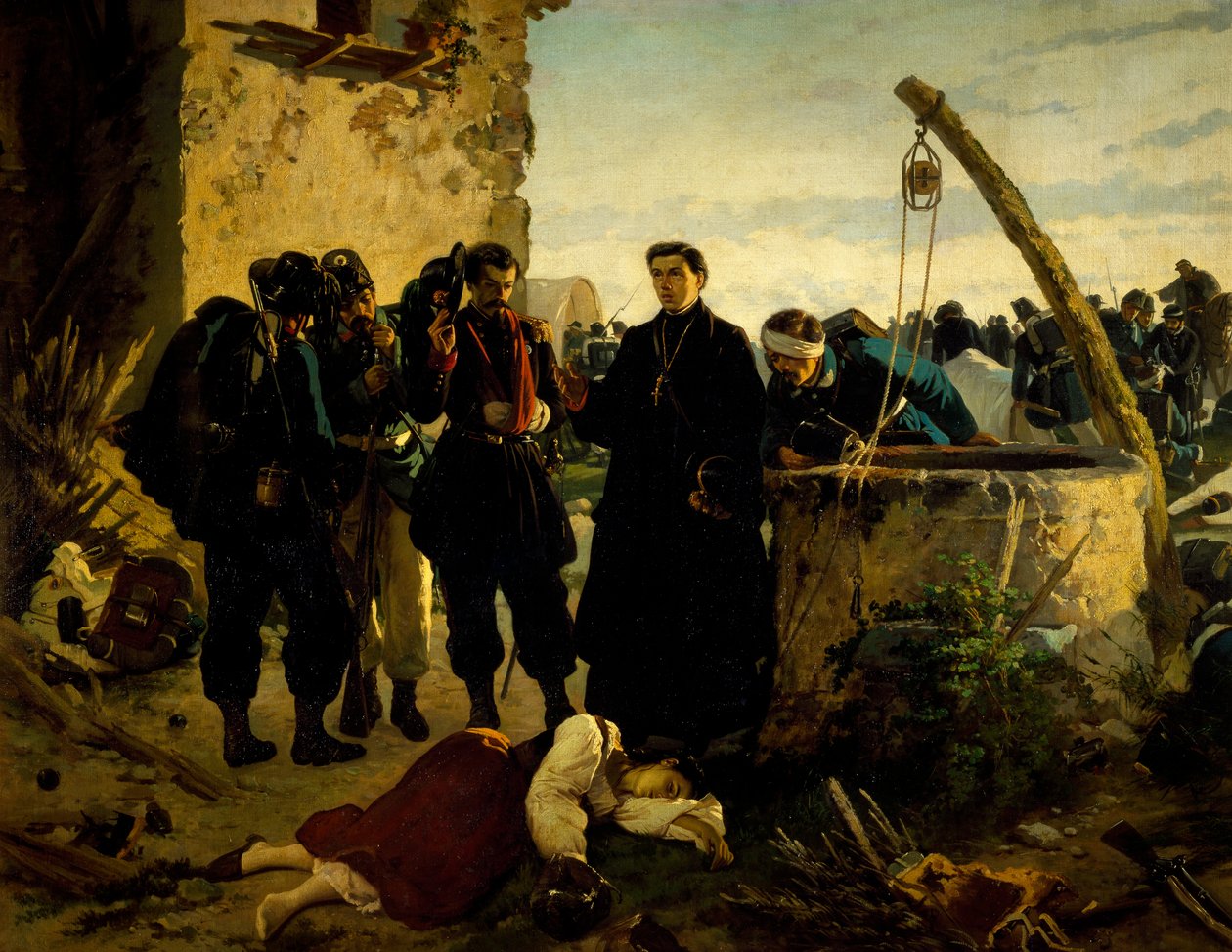 安娜-库米奈罗在1859年圣马蒂诺战役后几天被发现死亡，作者是卡洛-阿德莫洛（1825-1911）。 作者 卡洛·阿德莫洛