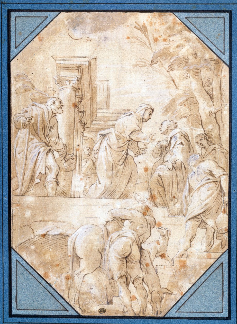 Carlo Bononi (1569-1632) 的《探访图》 0.22 x 0.15 米巴黎。 作者 卡罗·博诺尼