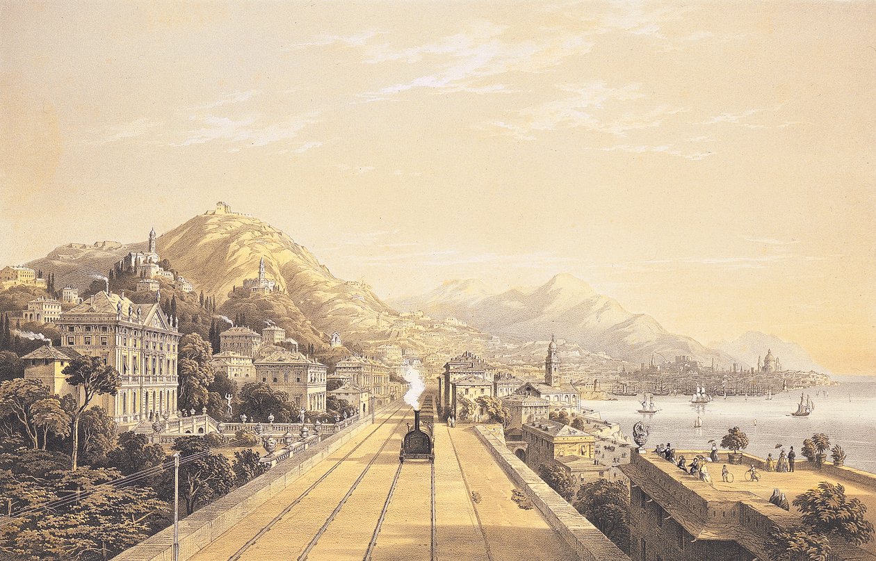 1853年“都灵与热那亚之间的铁路景观”前言 作者 卡洛·博索利