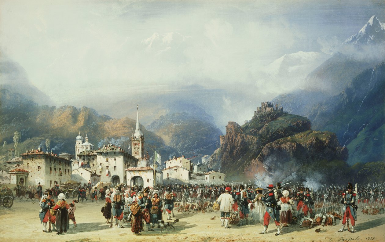意大利战争：苏沙，塞尼斯山，比沃瓦克与法国部队，1859年 作者 卡洛·博索利