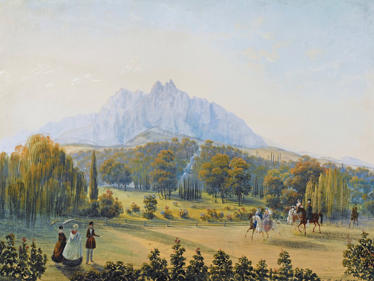 克里米亚的米斯霍尔景观，1841-1842年。 作者 卡洛·博索利