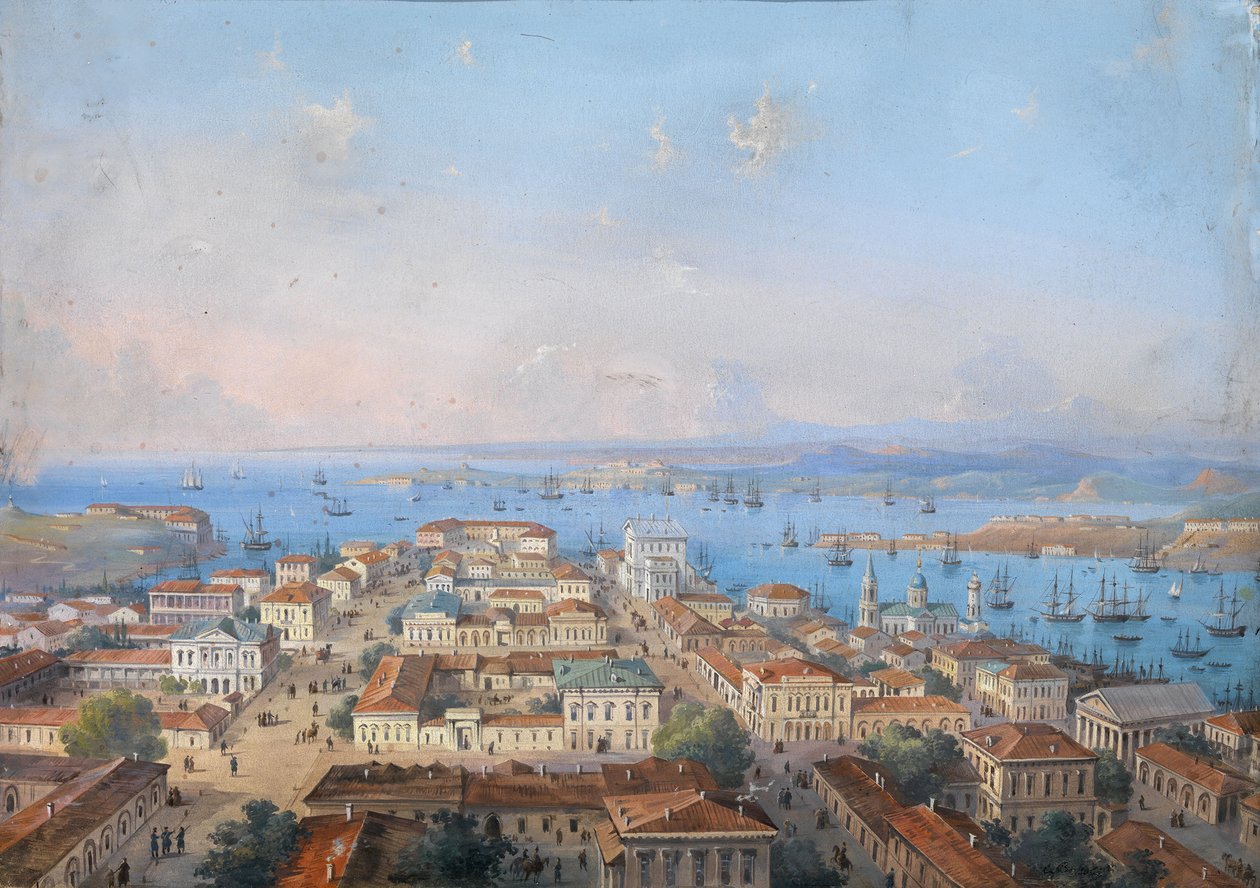 塞瓦斯托波尔景致，1860年代至1870年代 作者 卡洛·博索利