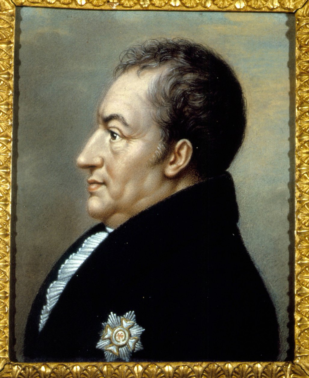卡洛·布鲁尼 (Carlo Bruni) 的约翰·沃尔夫冈·冯·歌德 (Johann Wolfgang Von Goethe) (1749 - 1832) 的肖像。 sd. 19 世纪。 维戈尼别墅。 湖来。 意大利 作者 卡洛·布鲁尼（Carlo Bruni）