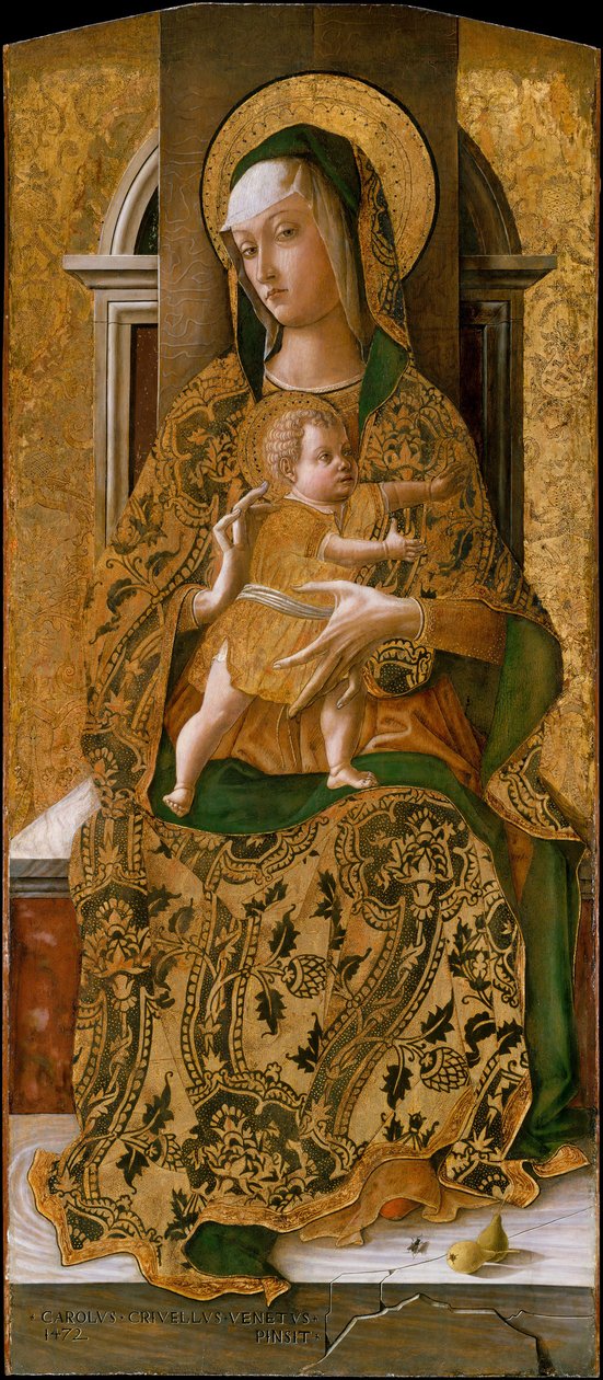 麦当娜和儿童登基，1472年。 作者 卡洛·克里维利（Carlo Crivelli）