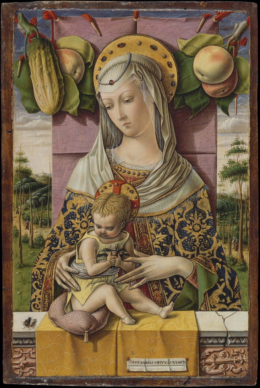 麦当娜和孩子，约。 1480。 作者 卡洛·克里维利（Carlo Crivelli）