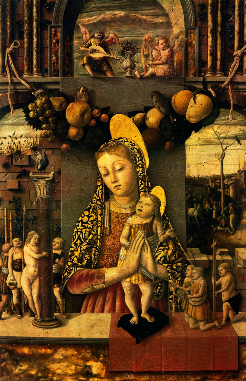 激情圣母，c.1460（面板上的蛋彩画和金色） 作者 卡洛·克里维利（Carlo Crivelli）