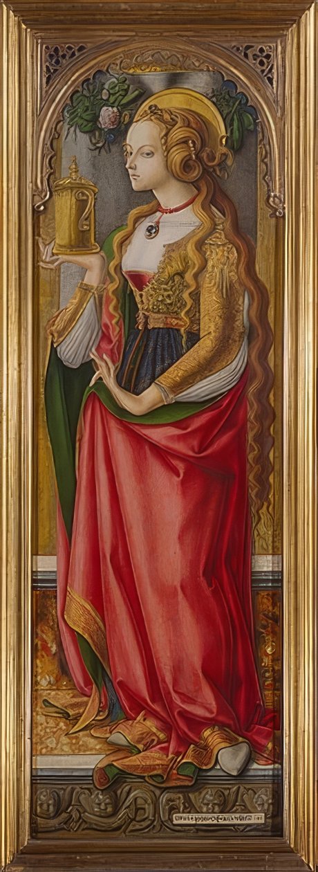 玛丽亚·玛格达琳娜（Maria Magdalena）。约于1480年 作者 卡洛·克里维利（Carlo Crivelli）