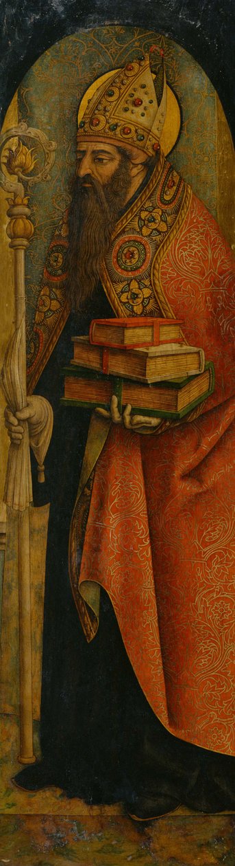 圣奥古斯丁，1480年代 作者 卡洛·克里维利（Carlo Crivelli）