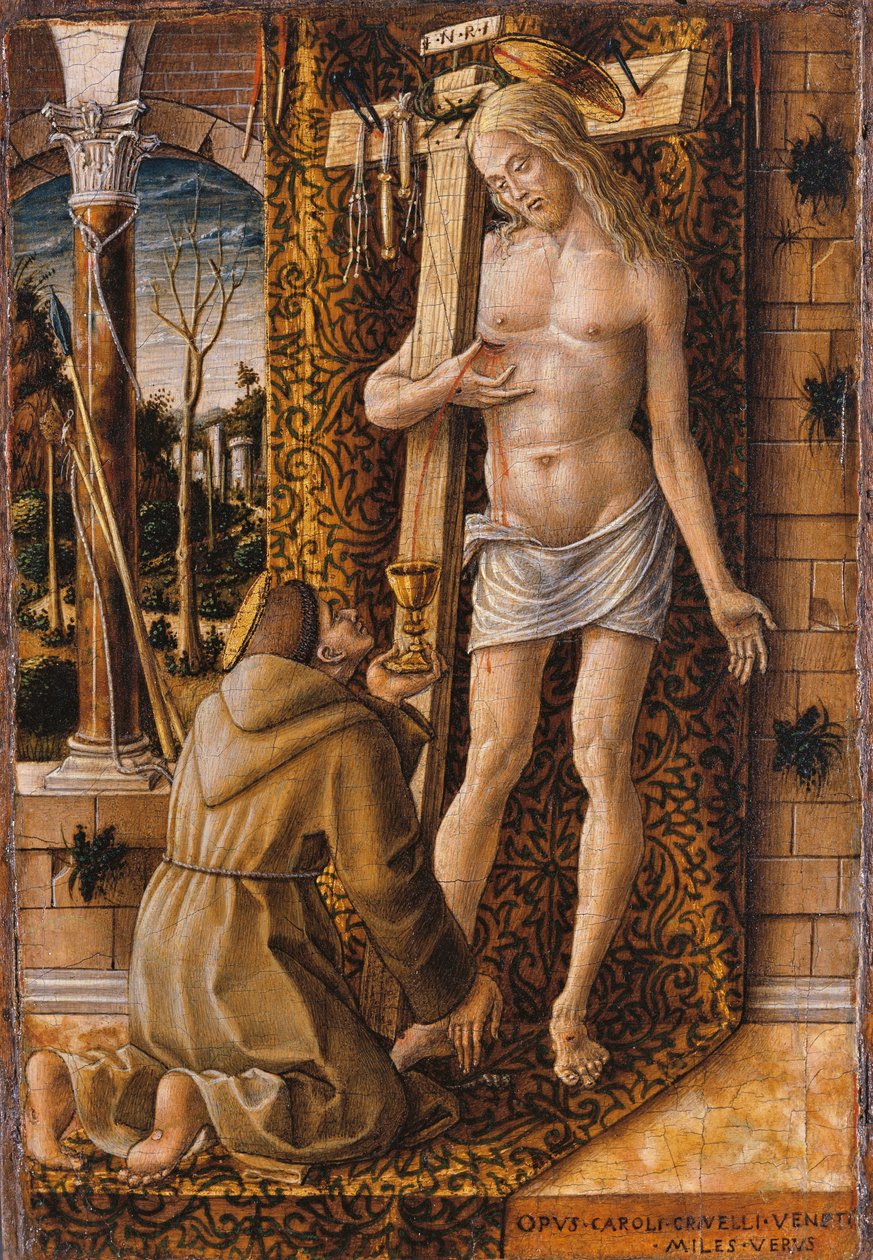 圣弗朗西斯采集基督之血 作者 卡洛·克里维利（Carlo Crivelli）