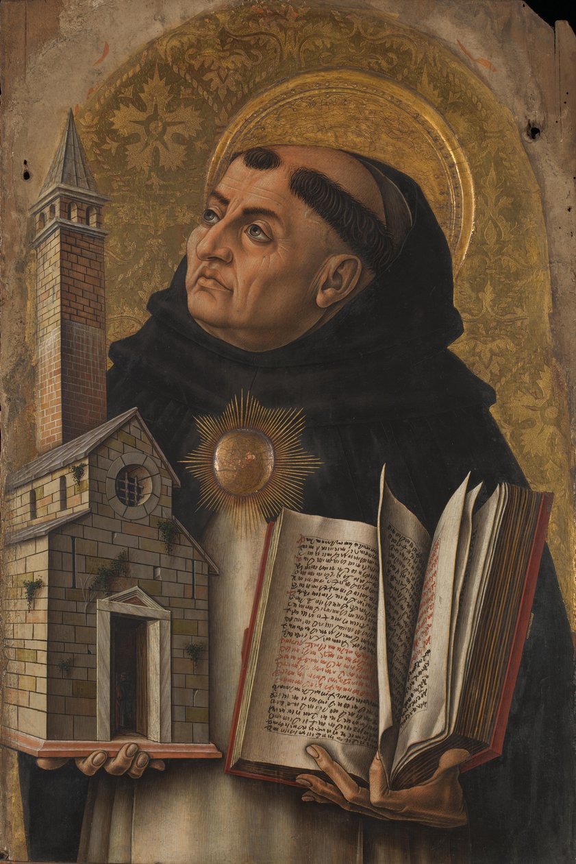 圣托马斯·阿奎那1476年（杨树上的蛋彩画） 作者 卡洛·克里维利（Carlo Crivelli）