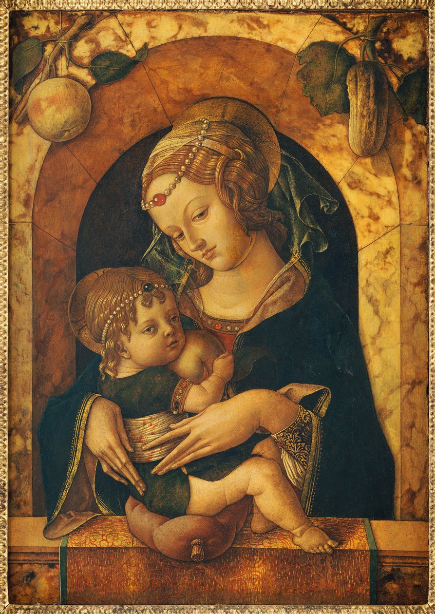 麦当娜和孩子在大理石栏杆 作者 卡洛·克里维利（Carlo Crivelli）
