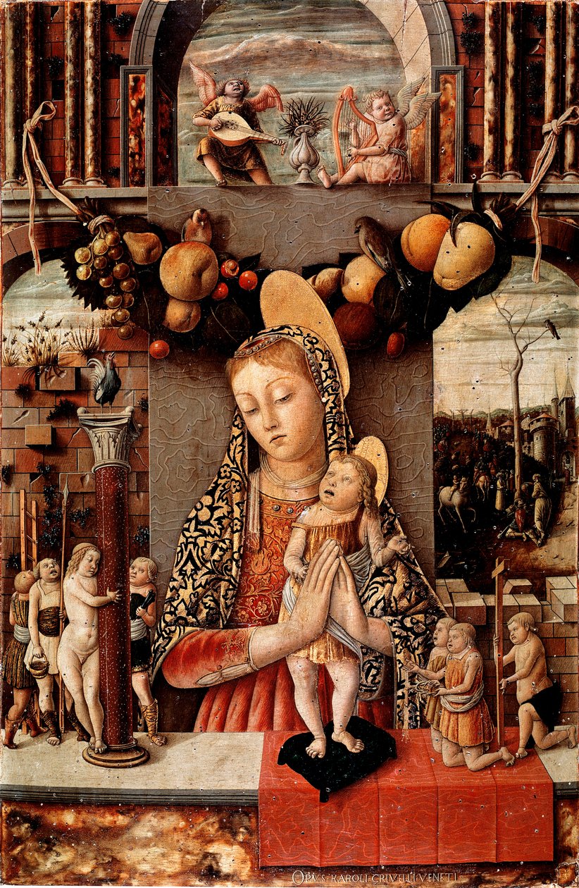 Virgin of Passion Detrempe on wood by Carlo Crivelli (1430/35-1494/1500) 1460 approx. Dim. 71x48 cm Verona, Museo di Castelvecchio 作者 卡洛·克里维利（Carlo Crivelli）