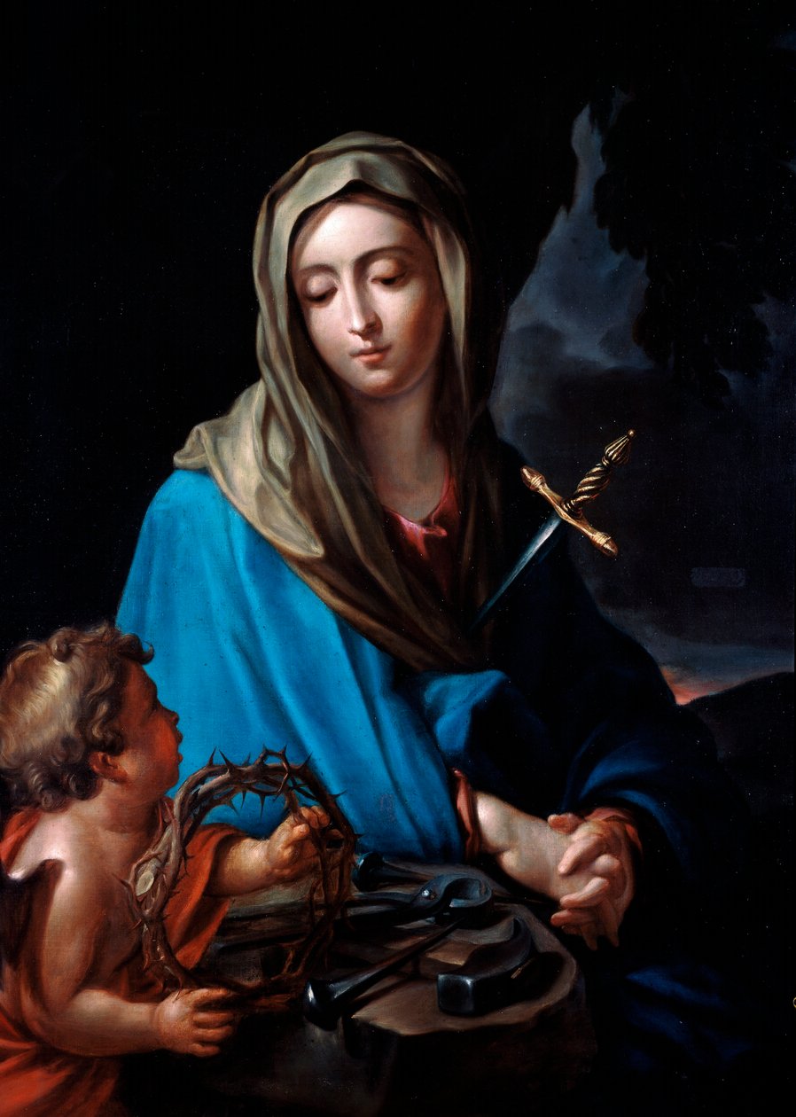 Carlo Dolci (1616-1686) 17 世纪罗马，圣心教堂的痛苦圣母画 作者 卡罗多尔奇