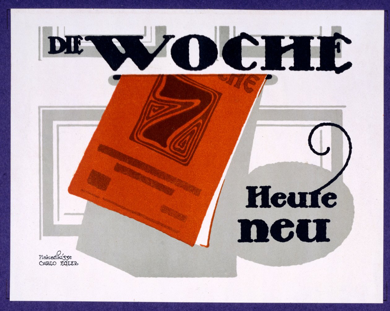 广告为&39;Die Woche&39;插图报纸，c.1915-6 作者 卡洛·埃格勒