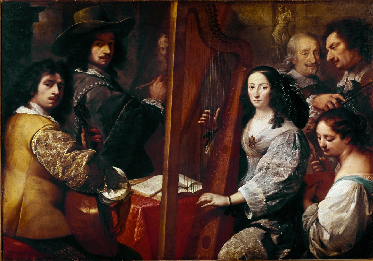 画家的家庭 卡罗-弗朗西斯科-努沃隆（约1609-1662）的画作 17世纪的太阳。126x180厘米 米兰，布雷拉美术馆，意大利 作者 卡洛·弗朗切斯科·努沃隆